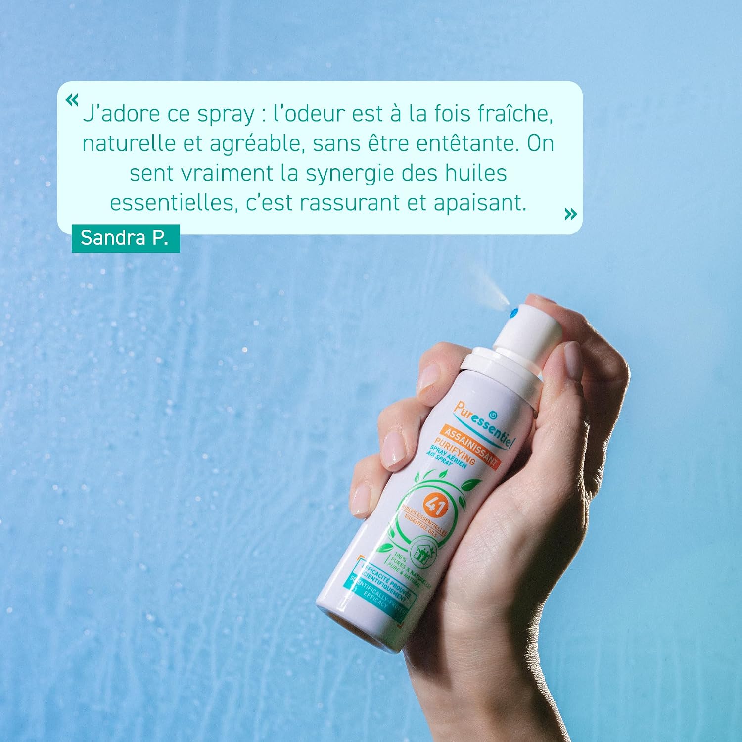 Detalle 2 de Puressentiel Assainissant – Spray aérien 41 huiles essentielles, 200 ml