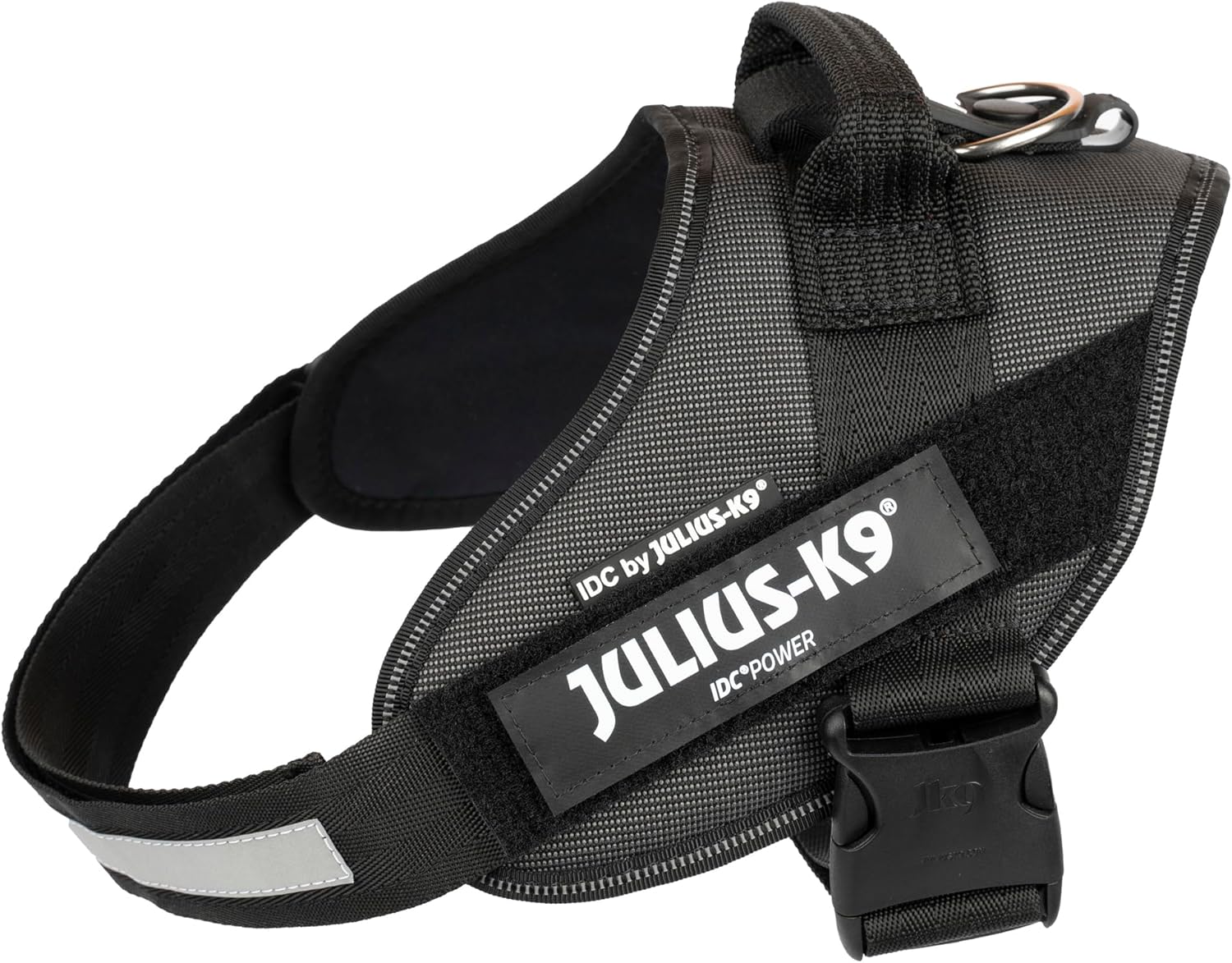 Detalle de Pettorina IDC Power – Taglia 0/M, 2TON (Nero-Grigio) per cani da 14–25 kg