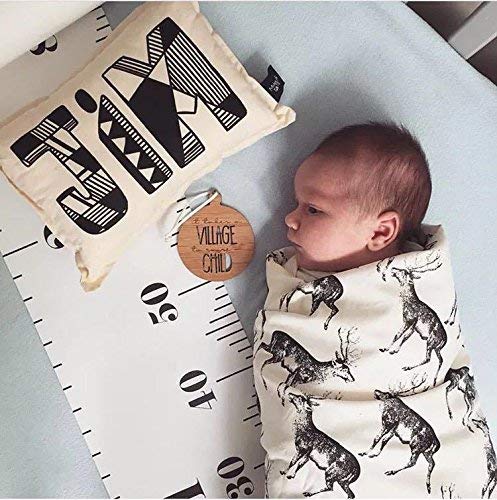 Thumbnail 6 de MIBOTE Growth Height Chart for Kids, 79" x 7.9" Canvas, Black & White