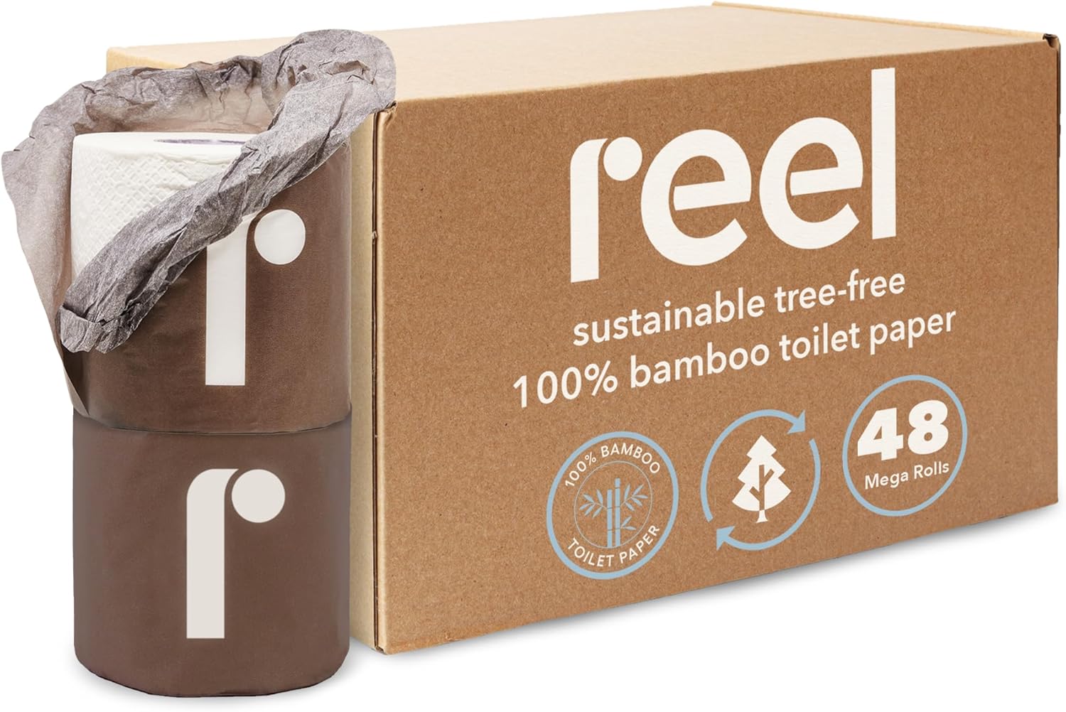 Thumbnail 6 de REEL Premium Bamboo Toilet Paper (24 Rolls, 3-Ply) — No Plastic Packaging, Septic-Safe