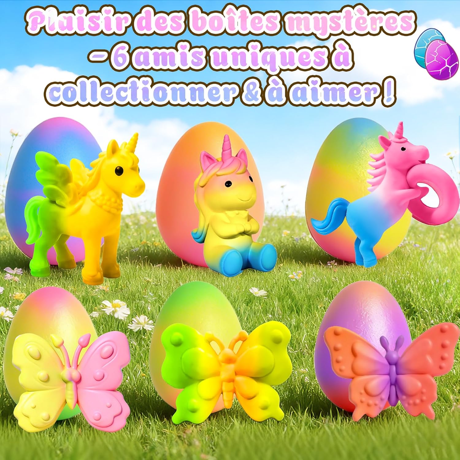 Thumbnail 5 de MOMUSE Œuf à Éclore Licorne pour Enfants – set de 6 (œufs surprise) pour 3 à 8 ans