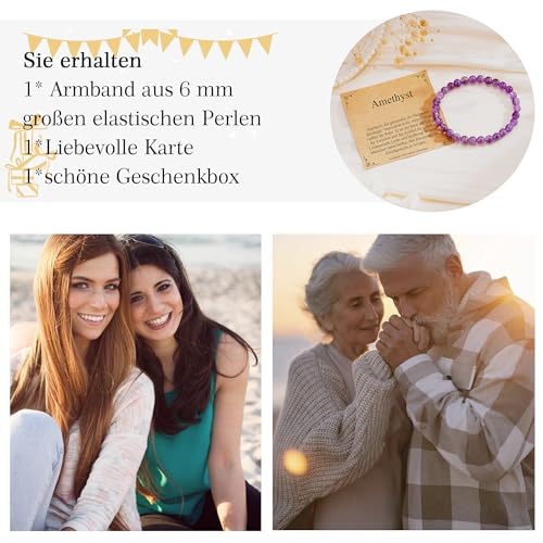 Detalle de Esrael Armband aus Schwarzer Turmalin, Tigerauge und Hämatit – Stretch‑Armband für Damen