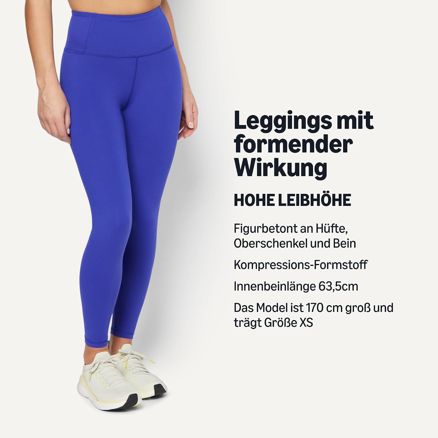 Detalle de Amazon Essentials Damen Power Sculpt Leggings mit hohem Bund in 7/8-Länge