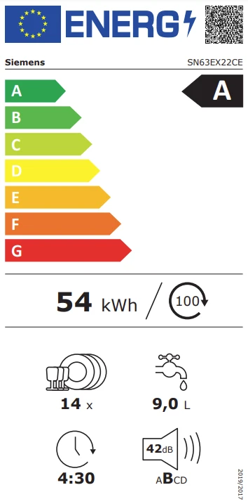 Thumbnail 8 de Siemens SN63EX22CE – Voll integrierbare Spülmaschine mit varioSpeedPlus, Home Connect und IntensivZone
