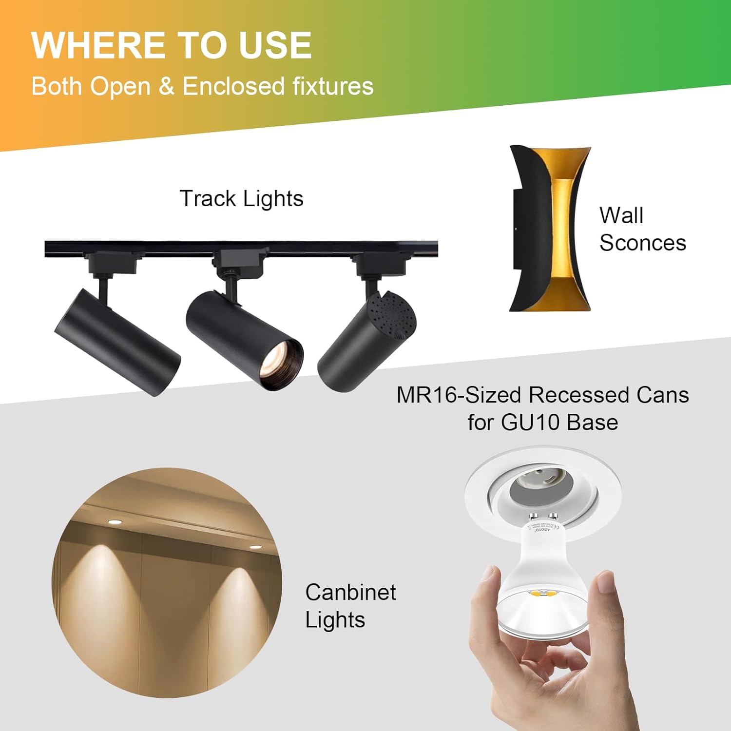 Thumbnail 3 de AGOTD GU10 LED Warmweiß 5 W (3000 K, 800 lm) – nicht dimmbar, 6er-Pack