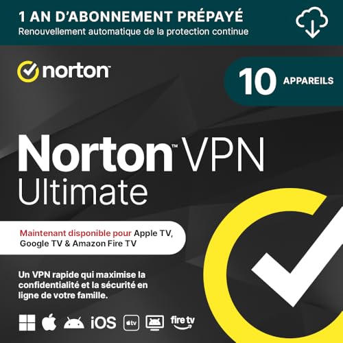 Detalle de Norton VPN Ultimate 2026 — 10 appareils, 1 an d’abonnement