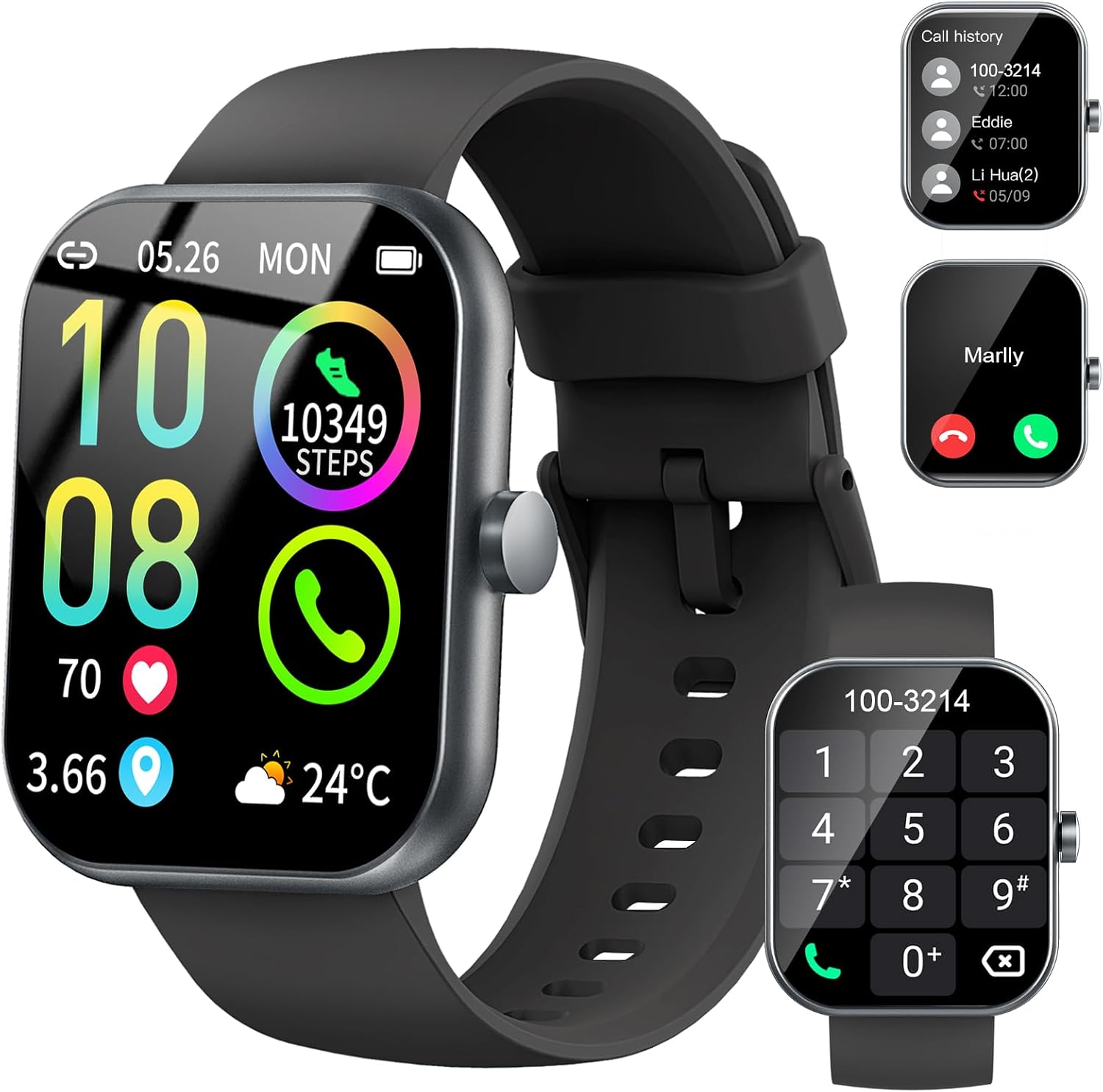 Detalle de Smart Watch for Men and Women with 1.96" HD Display, Bluetooth Calls and 113+ Sports Modes