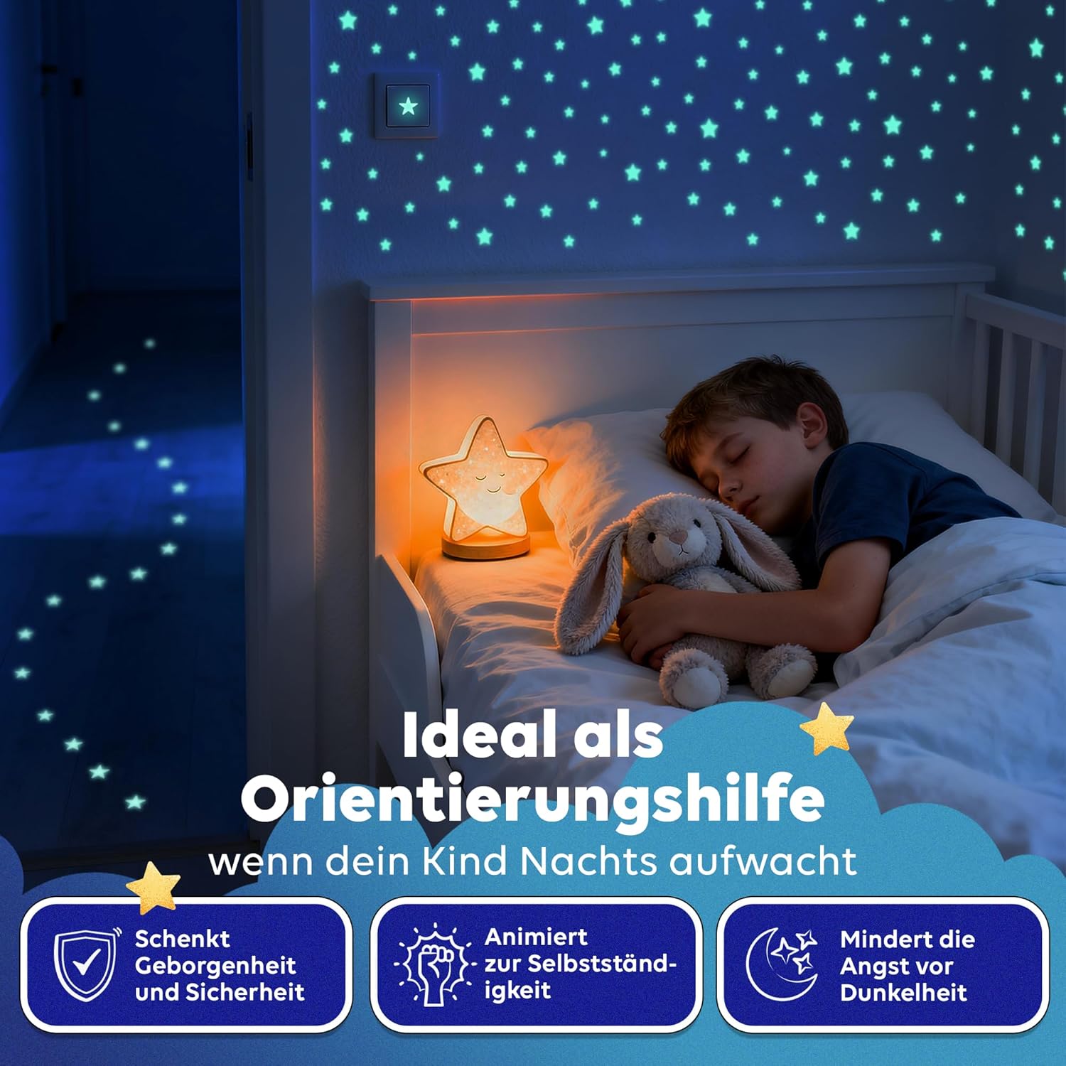 Thumbnail 4 de lilimaus Leuchtsterne Kinderzimmer: selbstklebende 400 Sterne als Sternenhimmel-Aufkleber