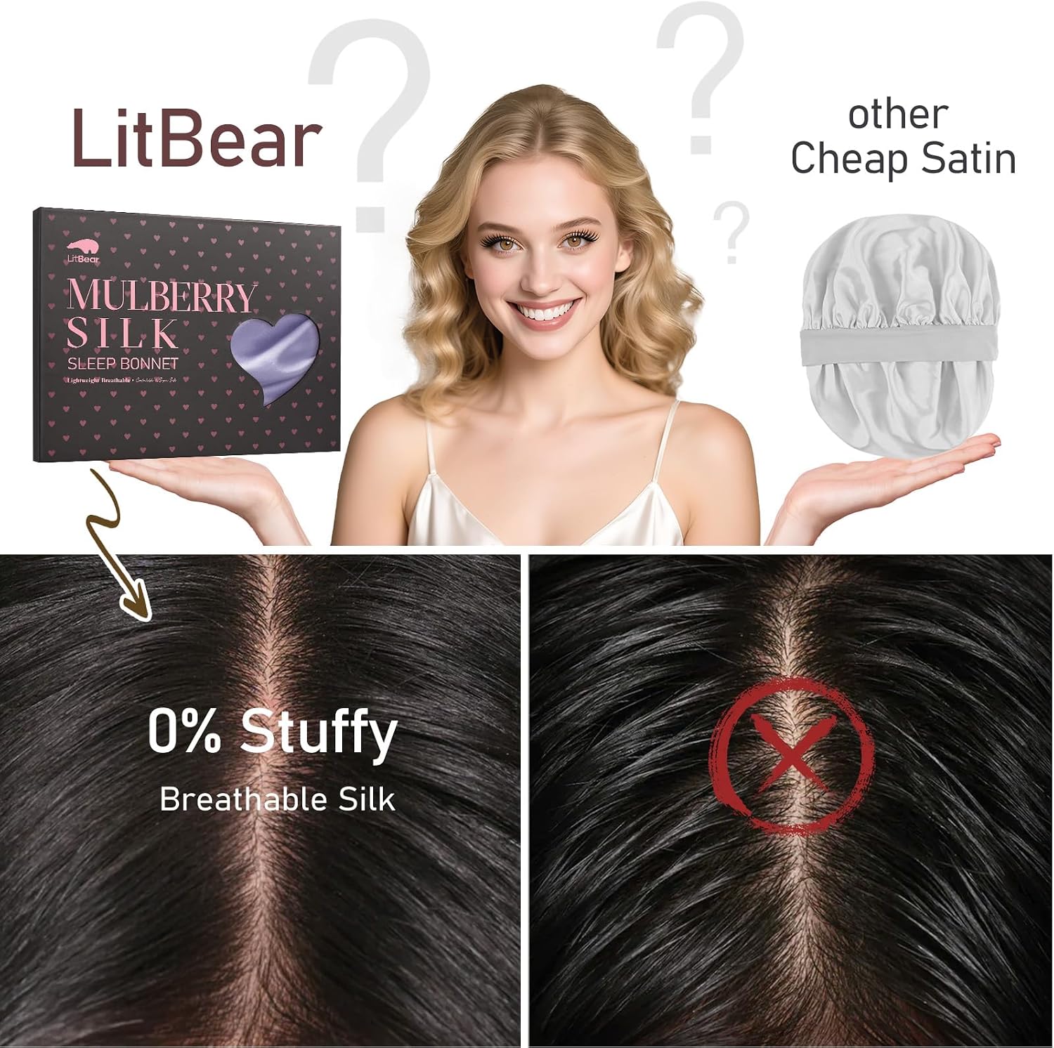 Thumbnail 4 de LitBear Silk Bonnet 22 Momme