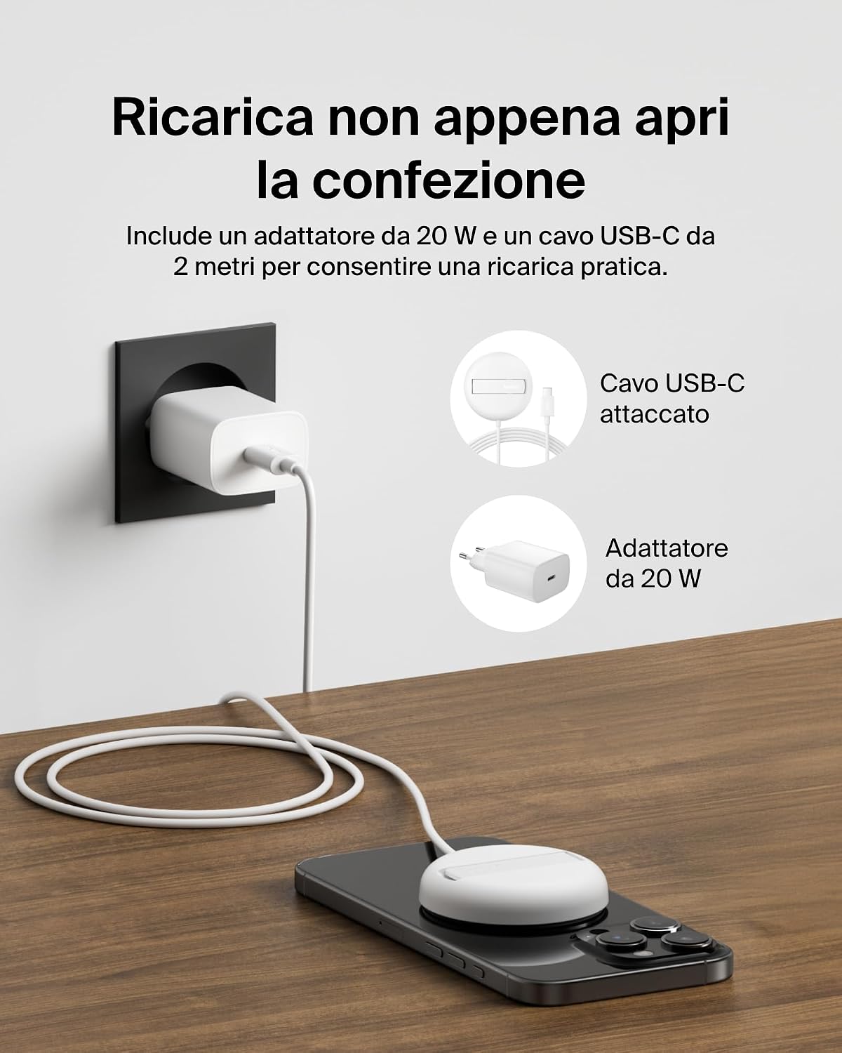Thumbnail 3 de Belkin Tappetino ricarica magnetica 15 W MagSafe