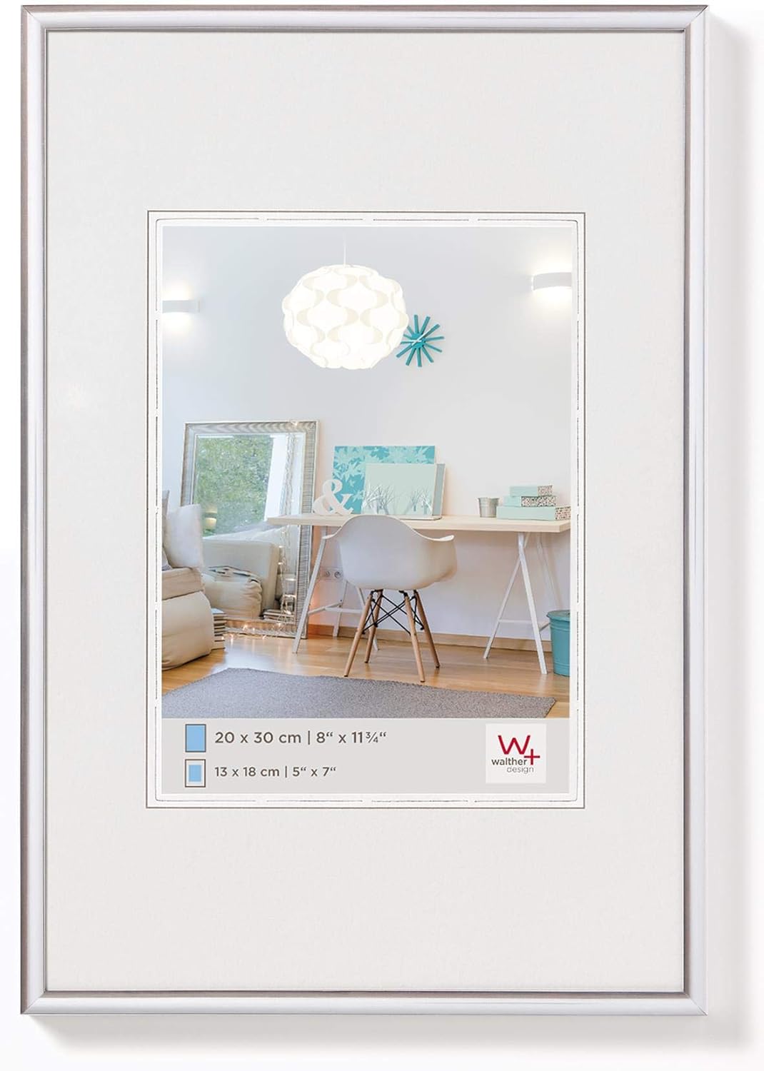 Thumbnail 1 de Walther design Cadre Photo Argent 15 x 20 cm Nouveau Cadre en Plastique Lifestyle KV520S