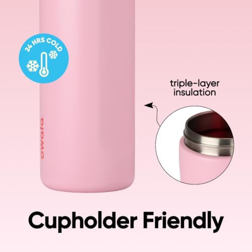 Detalle 2 de Owala FreeSip Stainless Steel Water Bottle 24 oz (Angel Food Cake)