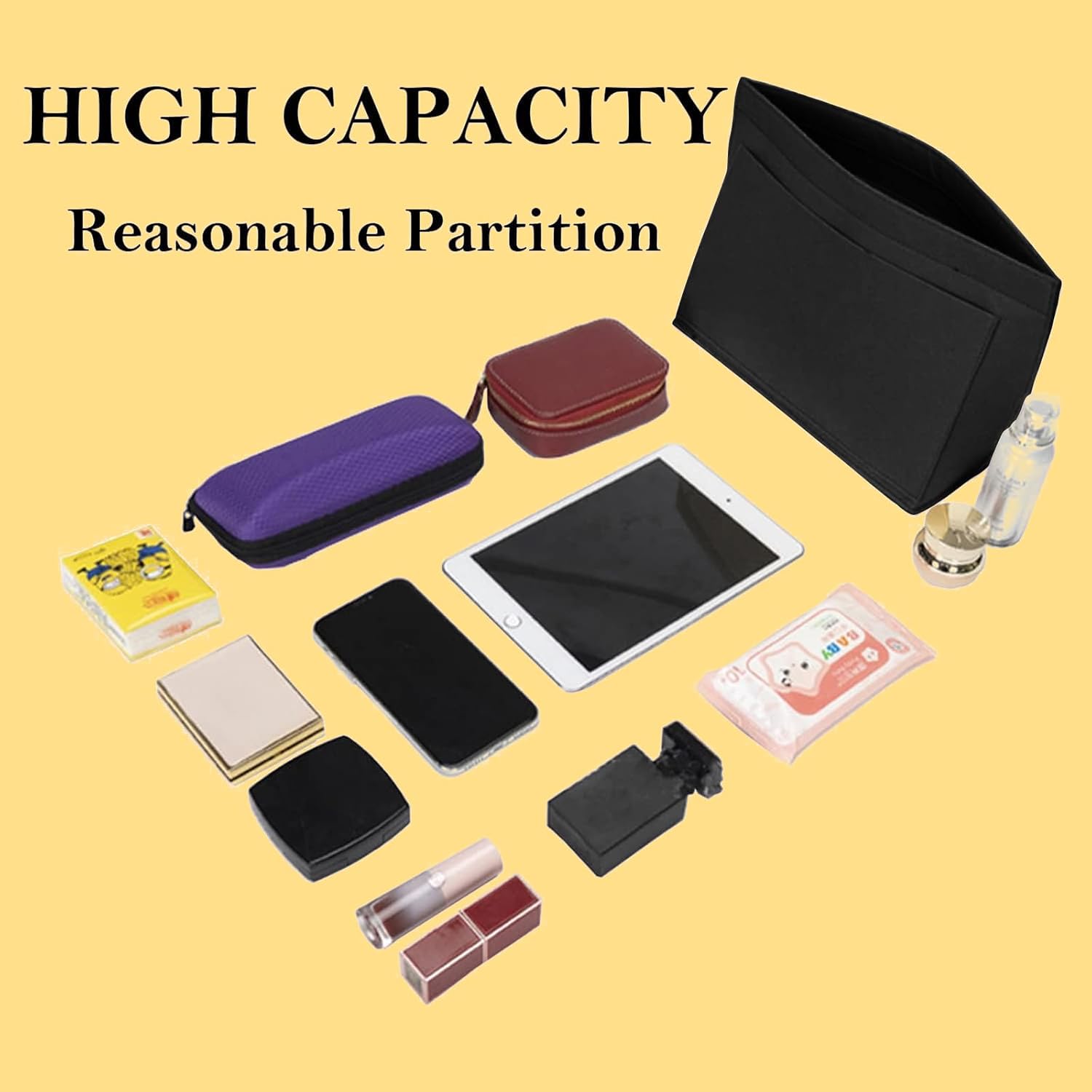 Thumbnail 6 de HYEPNED Bag Wallet Insert Organizer L, felt tote organiser