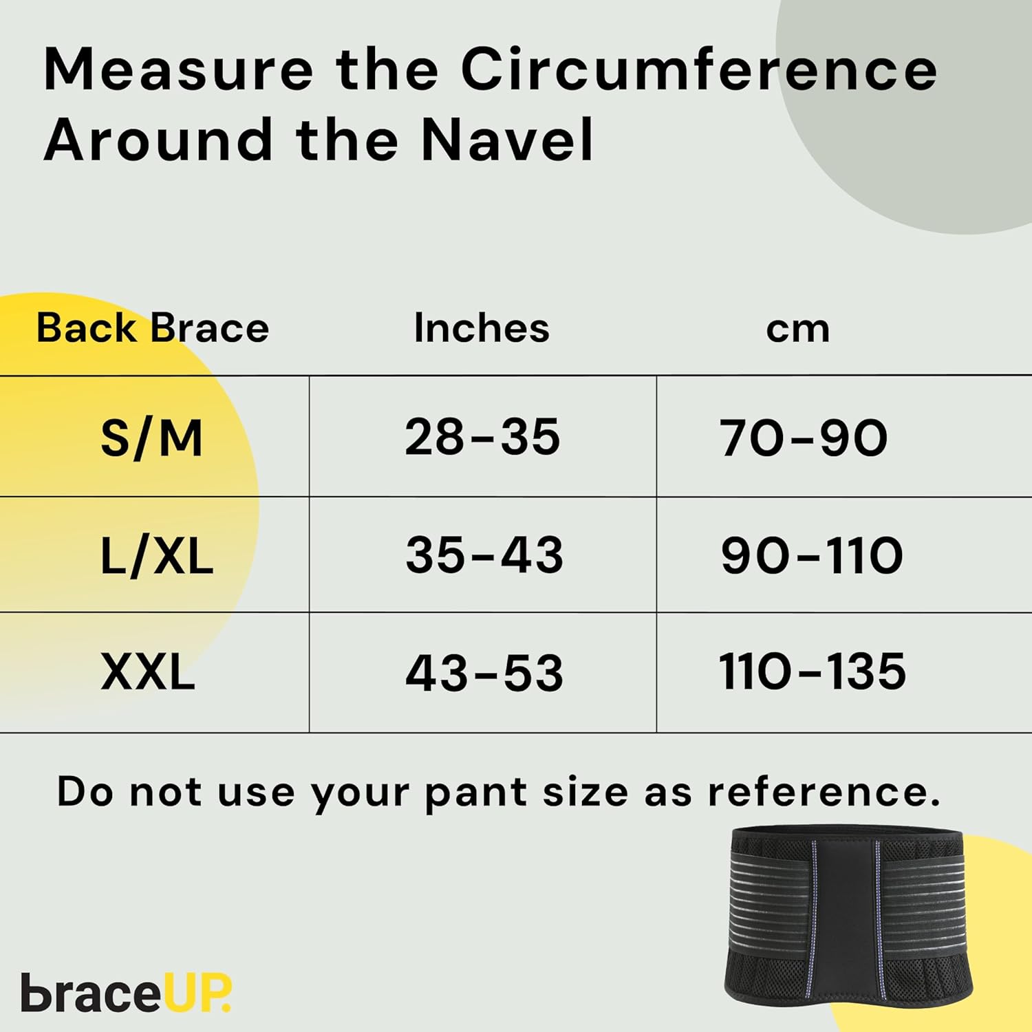 Thumbnail 5 de BraceUP Back Support Belt L/XL 90-110 cm