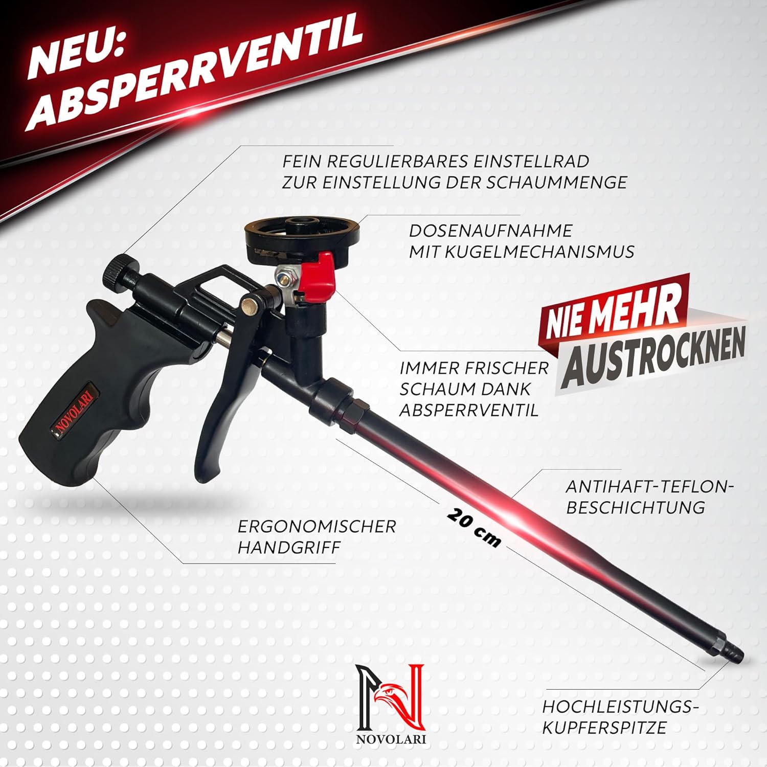 Detalle 2 de Novolari Pistola de espuma PU punta de cobre