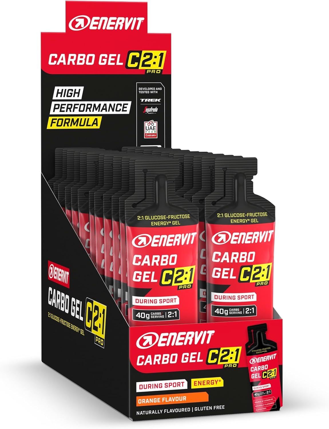 Thumbnail 3 de ENERVIT Carbo Gel C2:1PRO Orange 🍊 60ml, Sin Gluten
