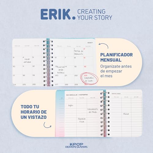 Detalle de Grupo Erik Agenda escolar 2026 2027 Semana Vista KPop
