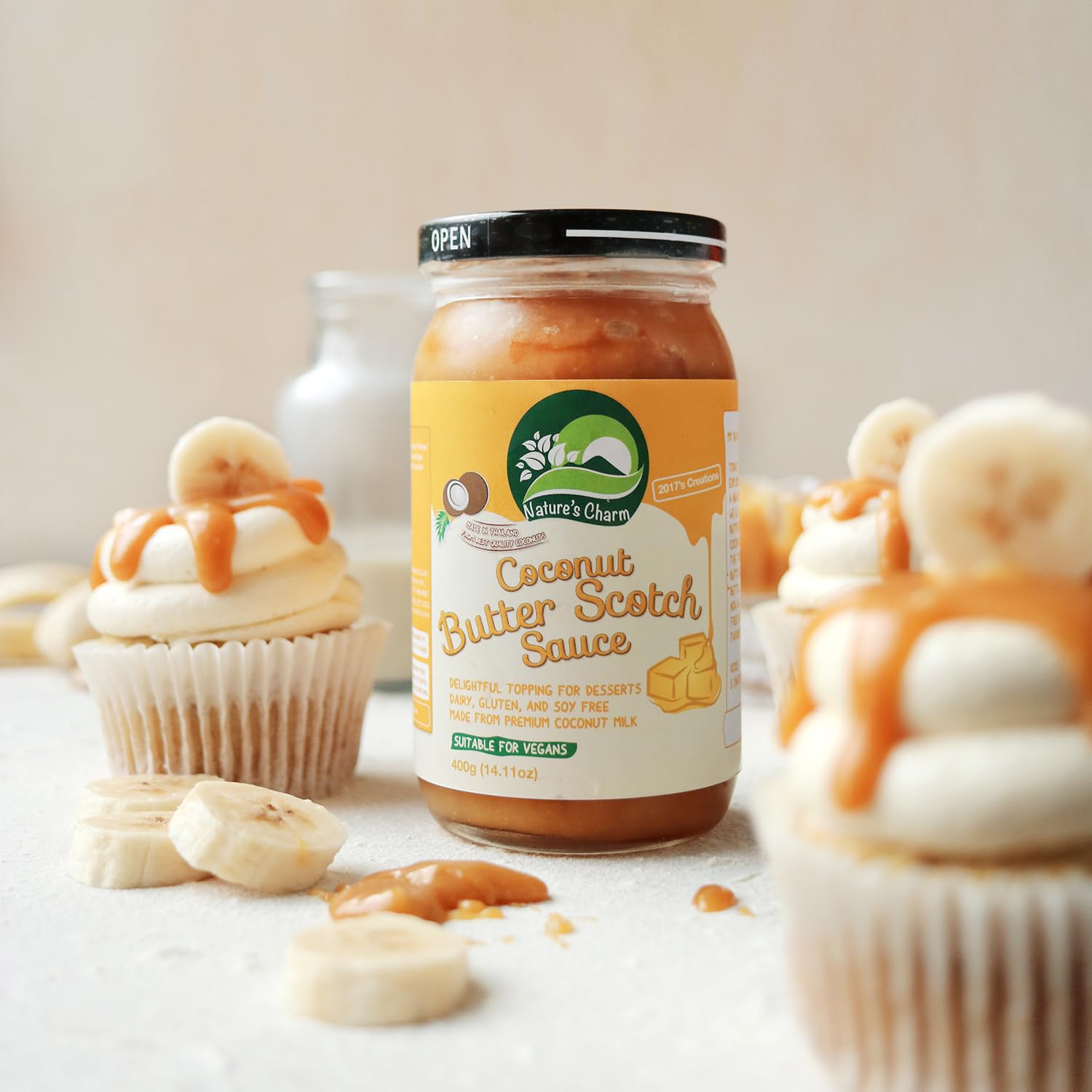 Detalle 2 de Nature's Charm Dessert Sauce Kokos 200 g 🍯