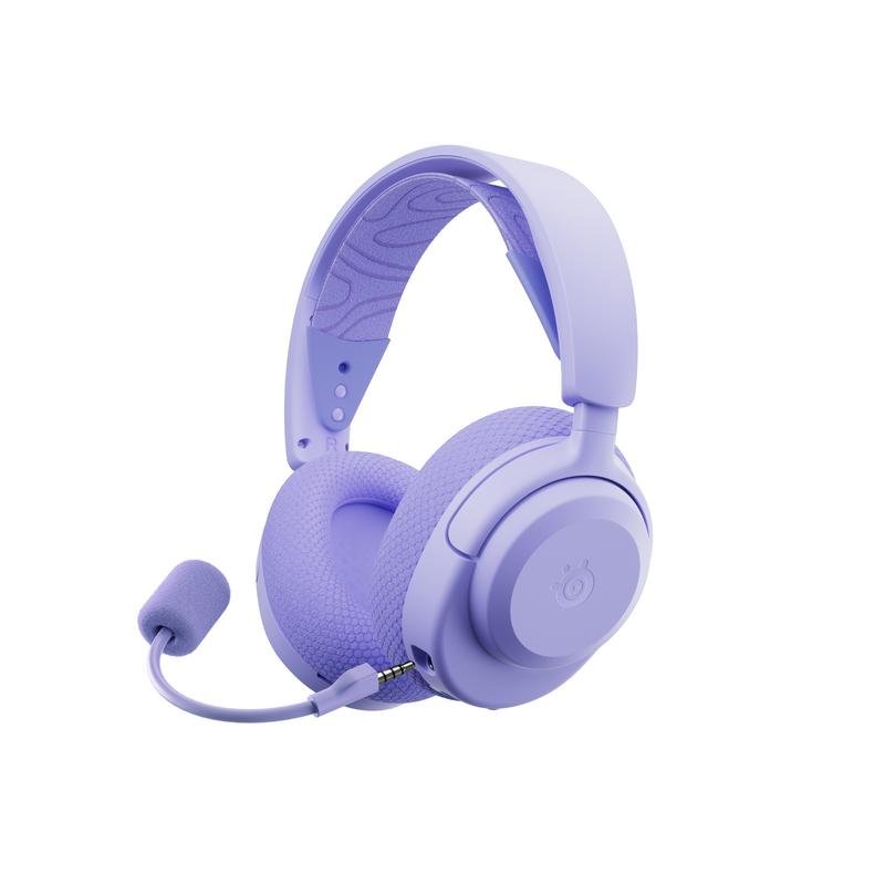Detalle 2 de SteelSeries Arctis Nova 3X: auriculares inalámbricos lavanda con sonido 360° y cancelación de ruido