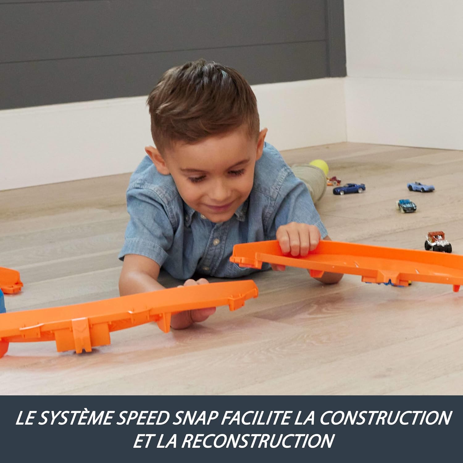 Thumbnail 1 de Hot Wheels Circuit Speedway Track Creator avec tremplin propulsé et voiture miniature – coffret Track Creator de luxe