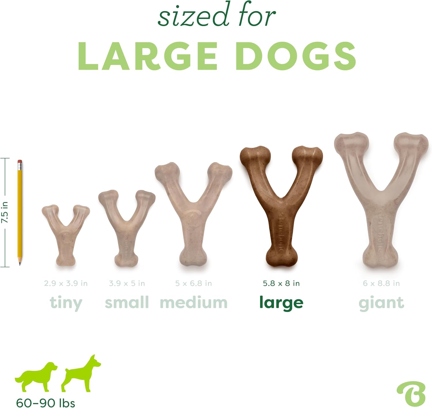 Thumbnail 3 de Benebone JUMBO Bacon 犬用噛むおもちゃ、ベーコン風味のウィッシュボーン型