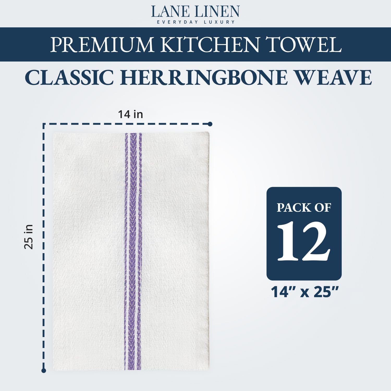 Thumbnail 1 de LANE LINEN 14x25 Dish Towel Set