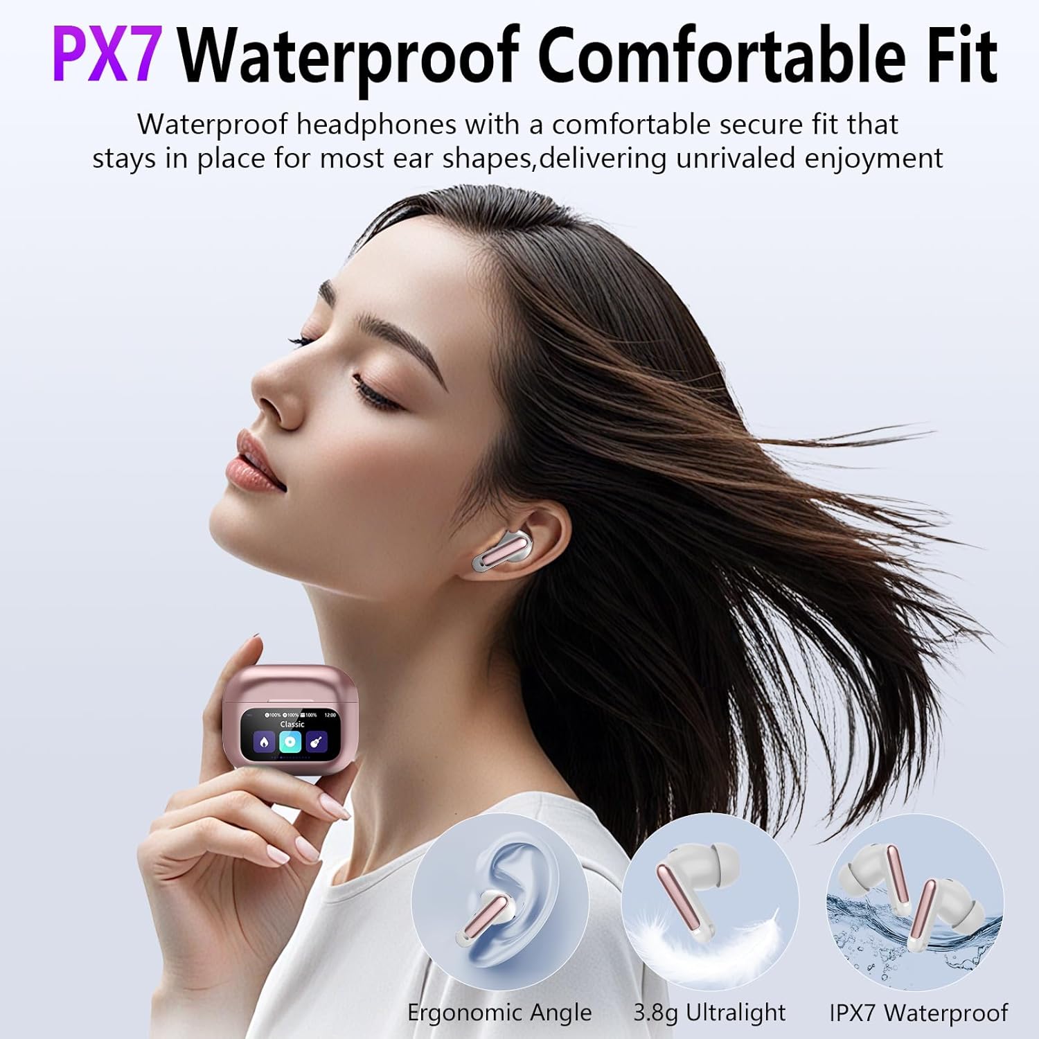 Thumbnail 5 de 2026 Wireless Earbuds with Bluetooth 5.4, ANC/ENC, and Smart Charging Case