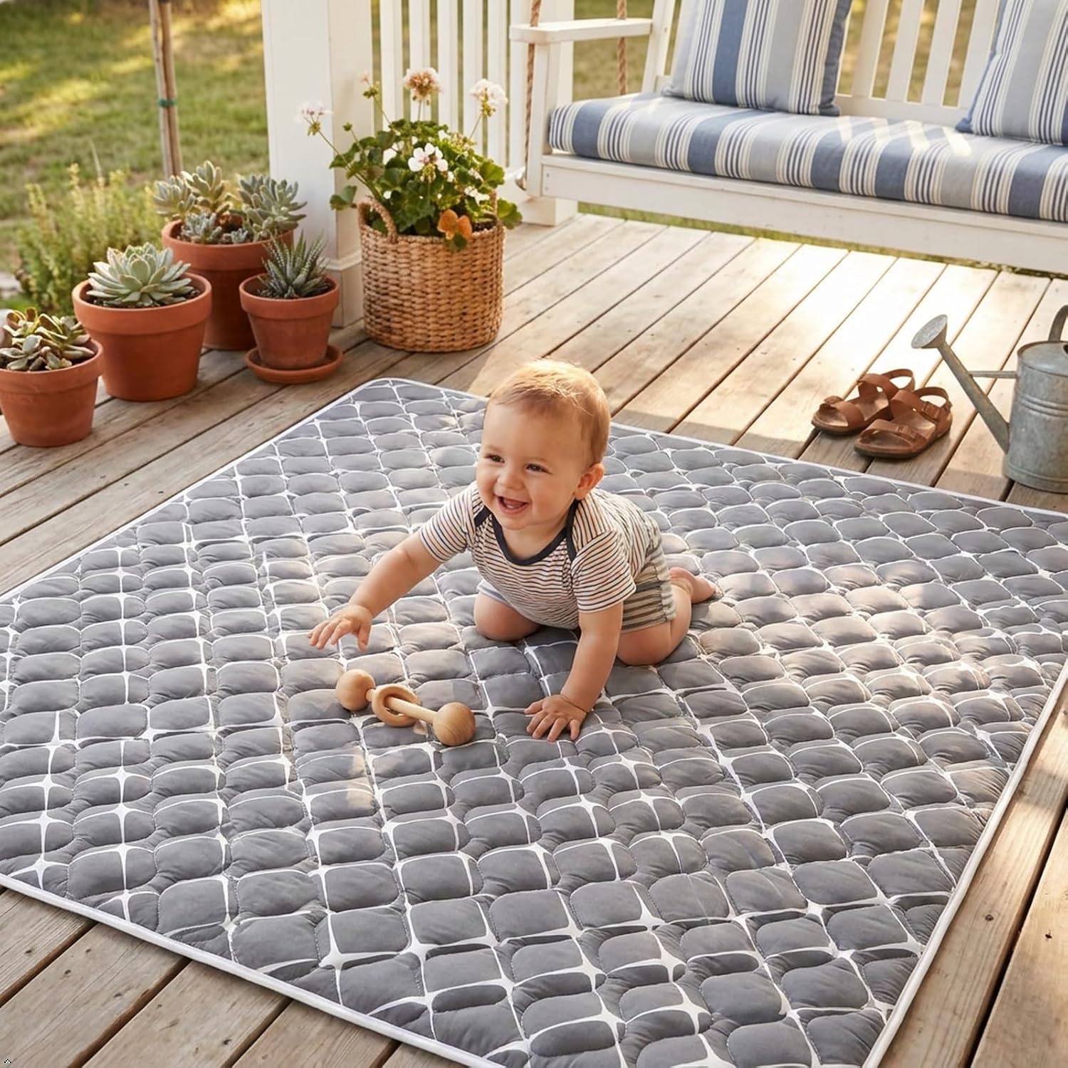 Thumbnail 6 de Vibe bear 71" x 59" Foldable Baby Play Mat, Thick Foam, Machine Washable