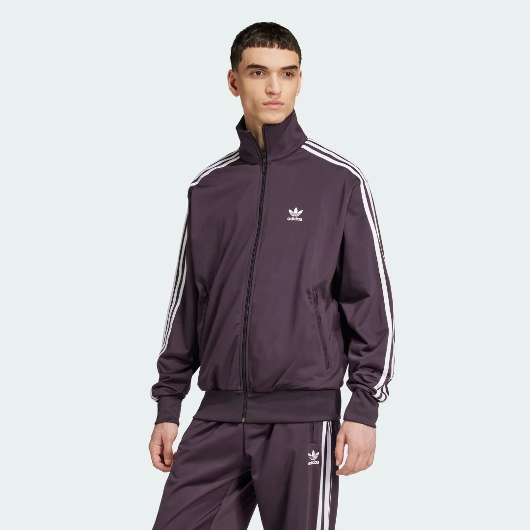 Detalle de Chaqueta Firebird Adicolor Classics de Adidas — color Violeta