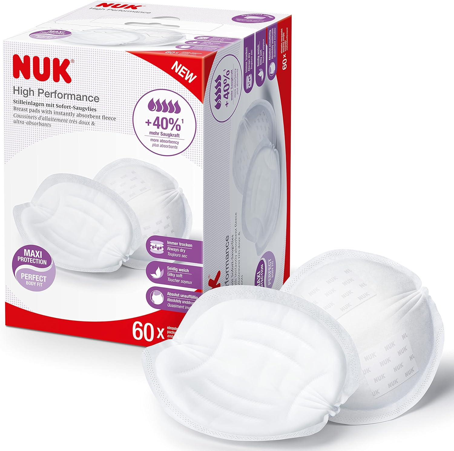 NUK High Performance coussinets d’allaitement 60 unités