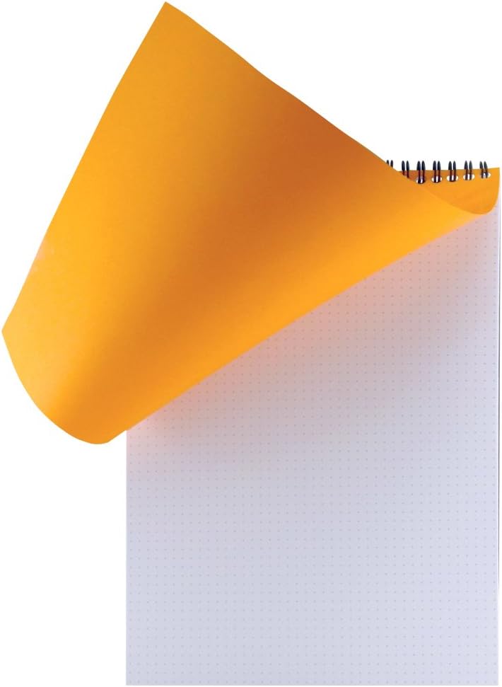 Detalle de Rhodia 18503C anteckningsblock A4 med prickar, dubbel spiral och 80 ark