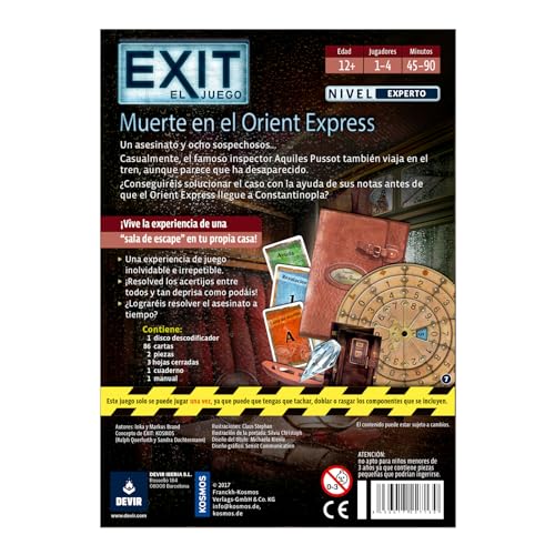 Detalle de Devir Exit Muerte en el Orient Express BGEXIT8 — Opinión y guía de compra