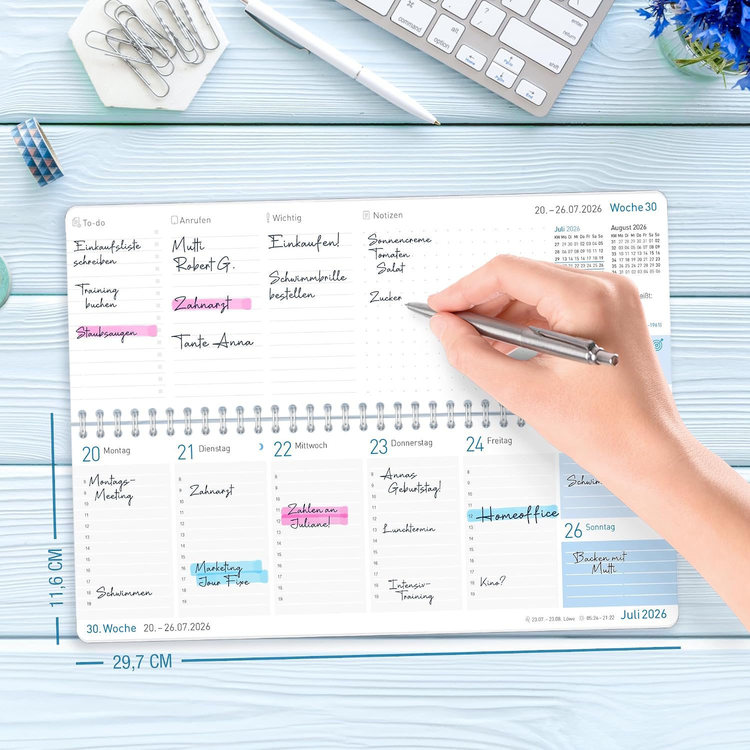 Thumbnail 4 de Häfft Wochen-Tischkalender 2026 quer 📅
