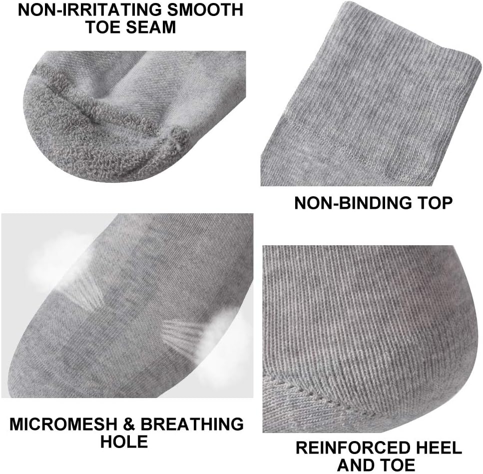 Detalle de Facool Diabetic Socks: Non-Binding, Loose Top Cotton Socks for Comfort and Circulation (6 Pairs, M/L/XL)