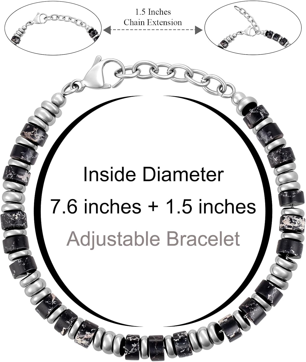 Detalle de SIUMAL bracciale boho acciaio inox, 8,8