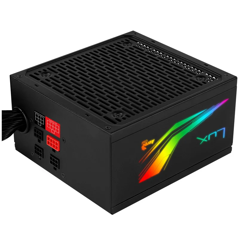 Detalle de Aerocool LUX 550M RGB fuente 550 W bronze semi‑modular