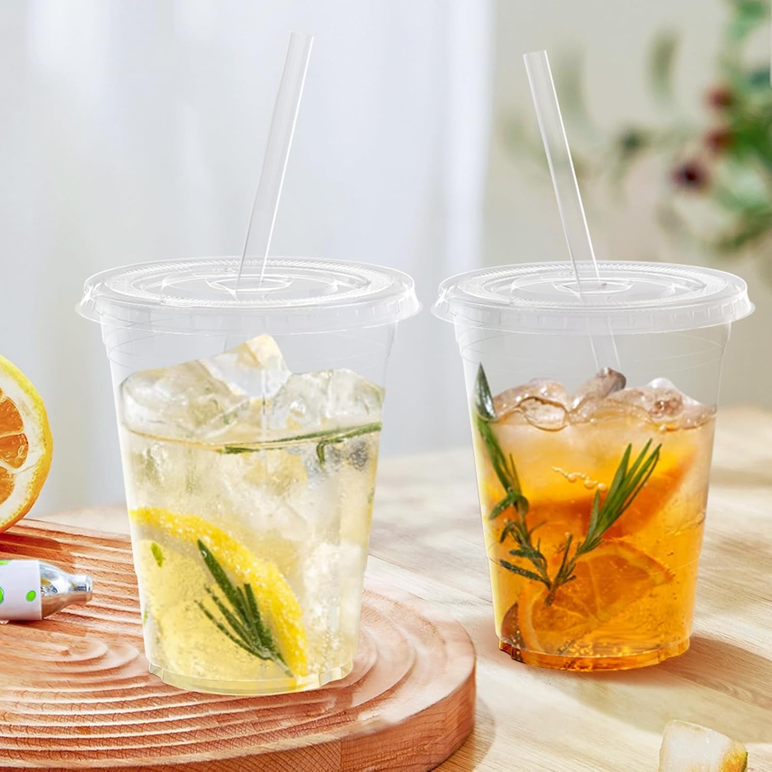 Thumbnail 4 de Dealusy 16 oz Clear Plastic Cups 100-Pack 🥤