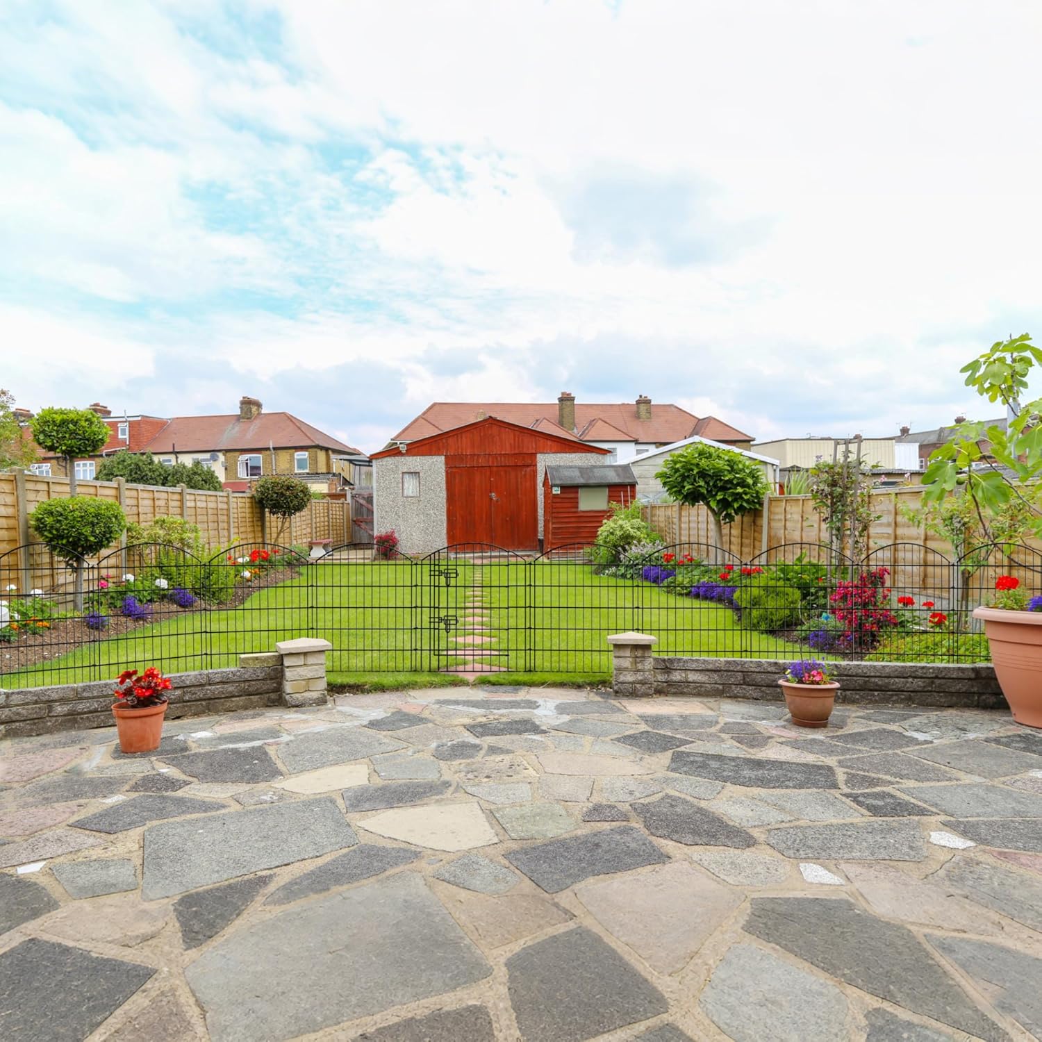 Thumbnail 4 de Thealyn Decorative Garden Fence (81cm H x 71cm W) – 10 Panels, 7m Total Length