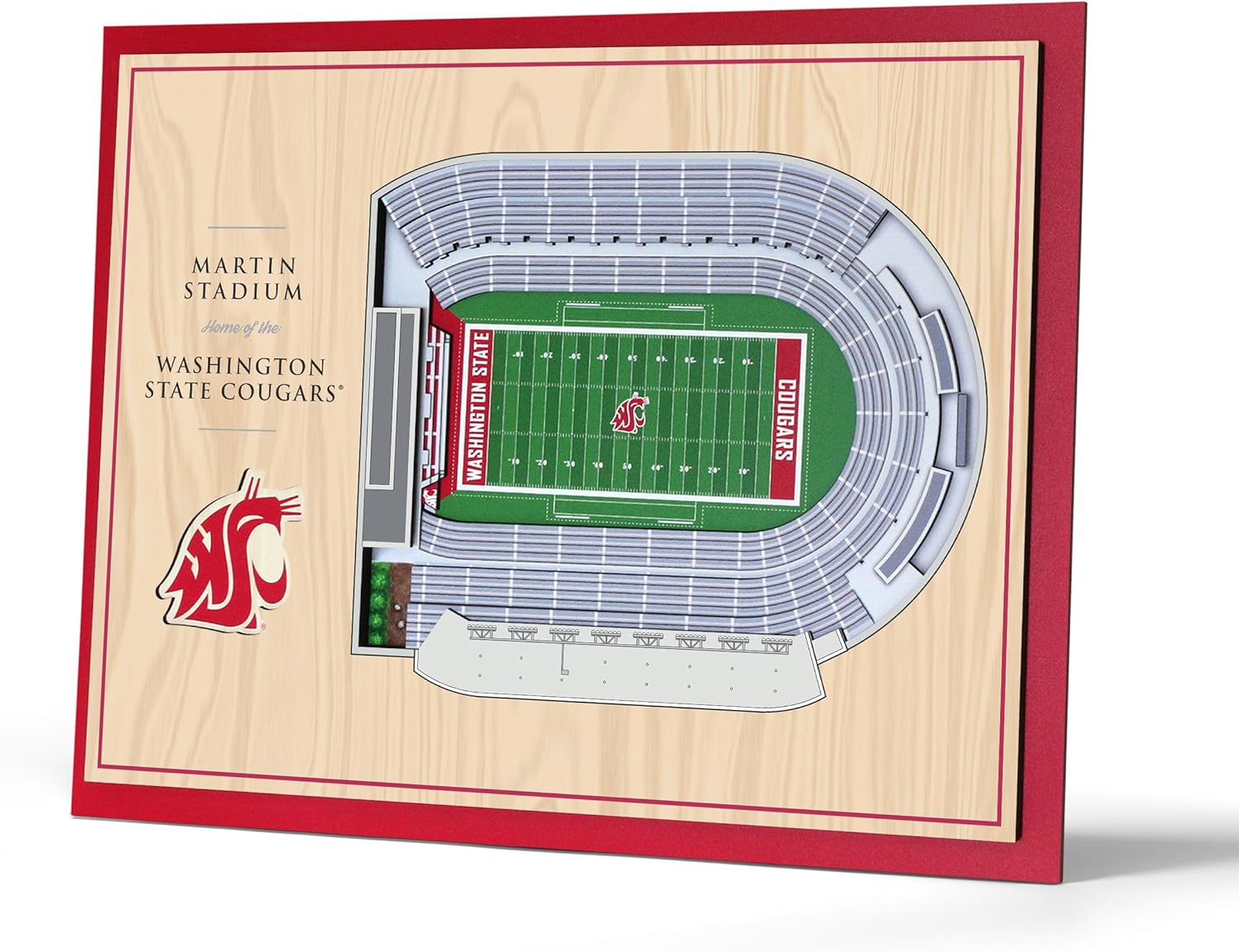 Thumbnail 6 de YouTheFan NCAA Washington Huskies 5-Layer StadiumView 3D Wall Art (Husky Stadium)