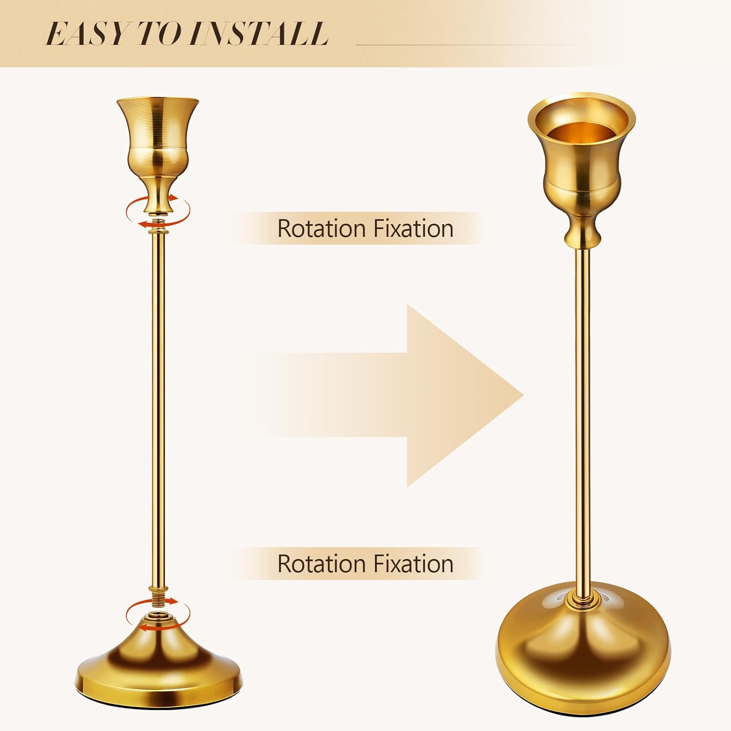 Thumbnail 6 de KSWING Gold Candlestick Holders Set 6 🕯