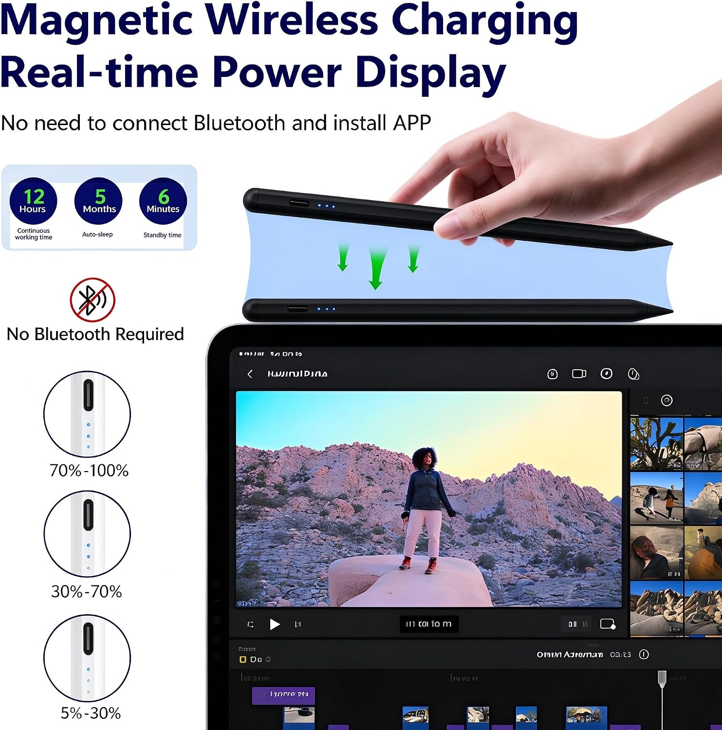 Thumbnail 2 de CC Store Stylus Pen for iPad — 15‑Min Fast Charge ✏