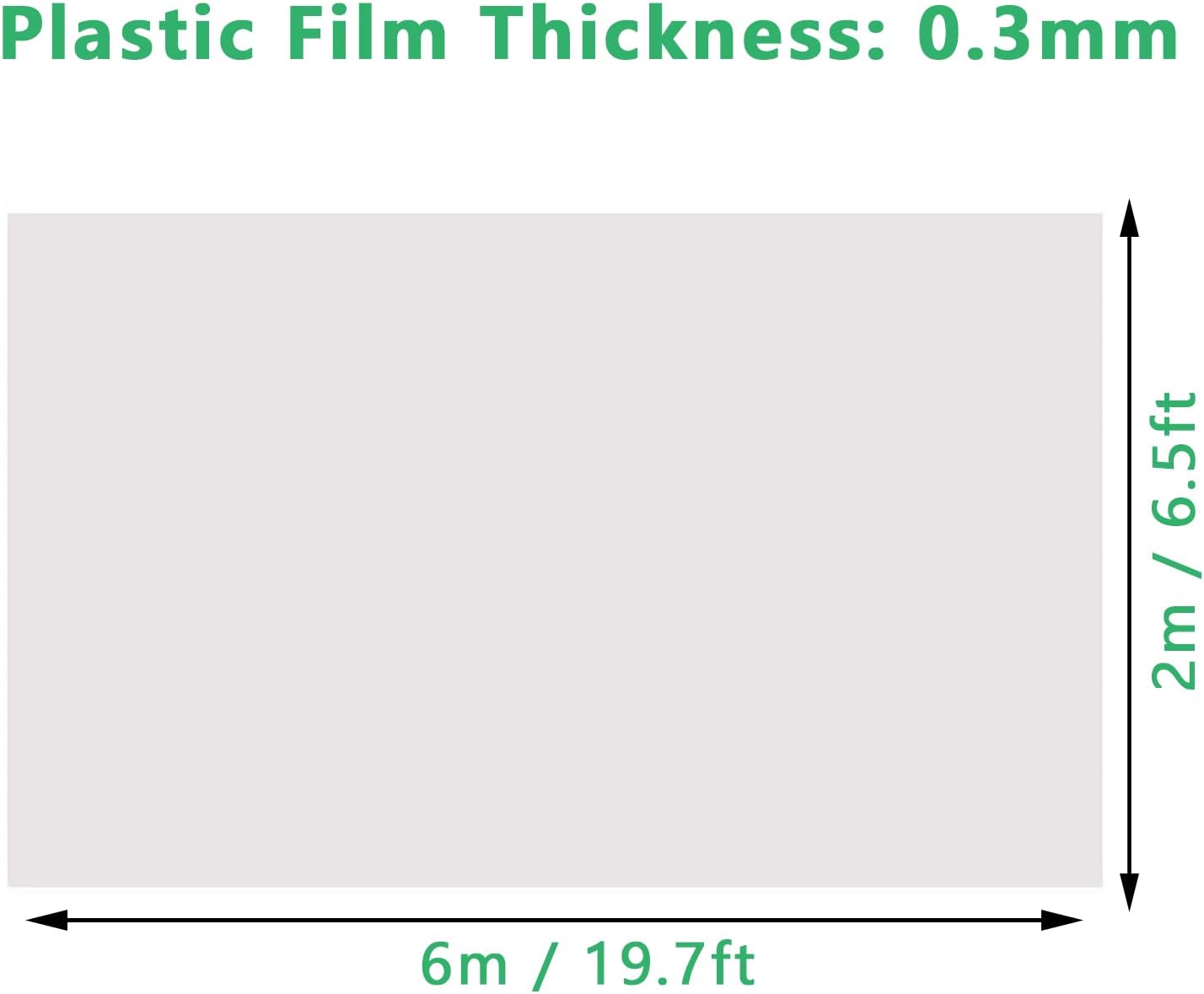 Thumbnail 2 de CYH 2m x 6m Thick Clear Heavy Duty Polythene Sheeting (250mu/1000g)