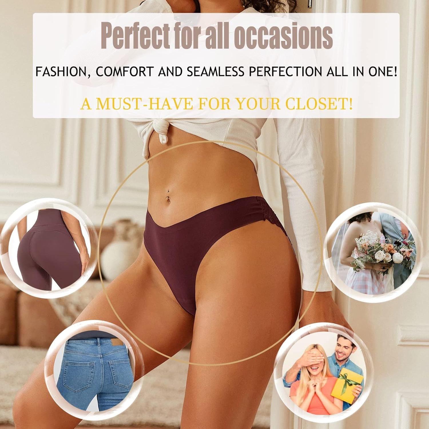 Thumbnail 4 de FINETOO Seamless Slips Damen Nahtlose Unterwäsche