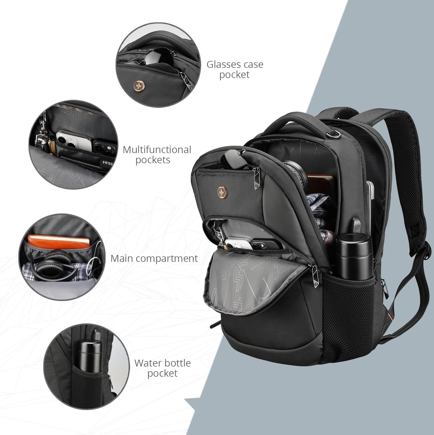 Thumbnail 6 de Swissdigital Design Laptop Backpack for 16-Inch Laptops