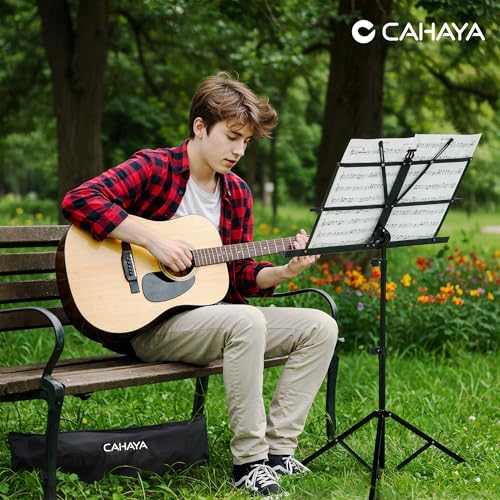 Thumbnail 6 de CAHAYA Sheet Music Stand Portable Folding Dual Use Desktop Book Holder