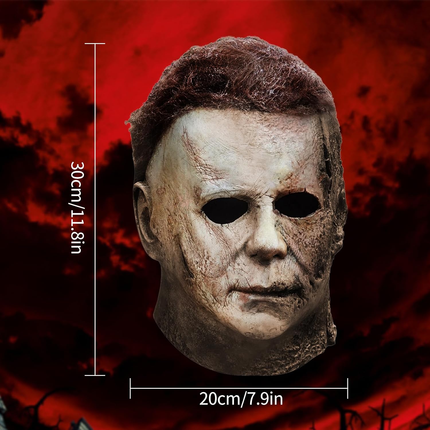 Detalle 2 de Xambop Michael Myers Masker 2020, volledig latex horror-masker voor Halloween