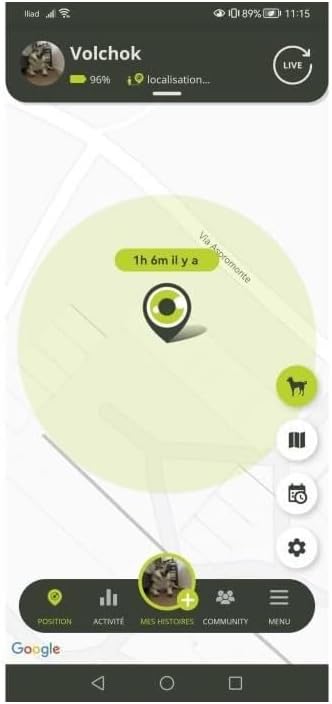 Detalle 2 de Kippy EVO GPS per Cani e Gatti: Localizzatore impermeabile con tracciamento salute e recinti digitali