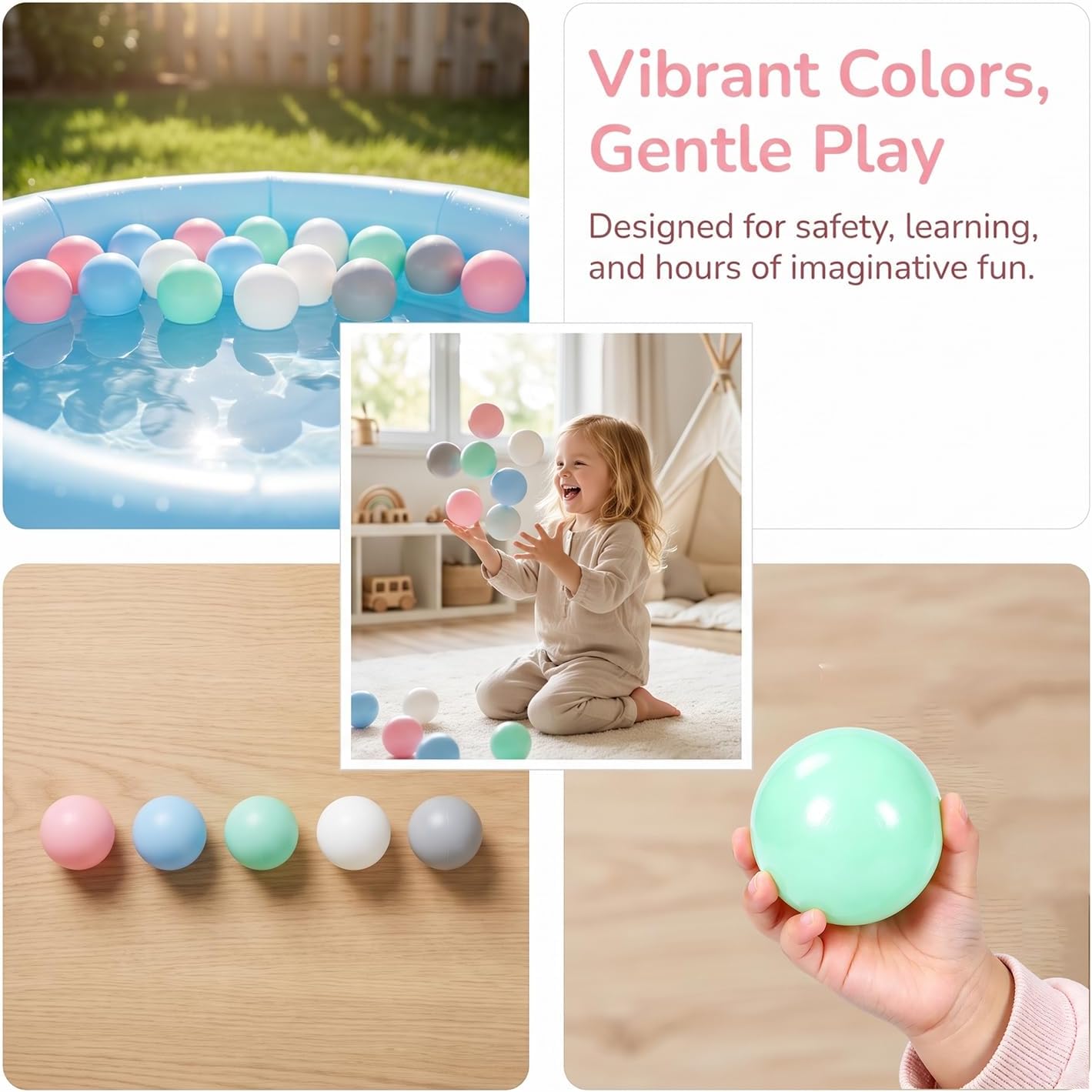 Thumbnail 5 de LANGXUN Soft Plastic Ball Pit Balls 50 100 200 🪀