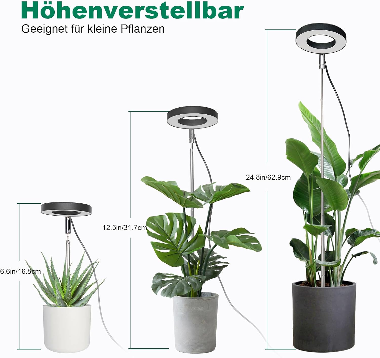 Detalle 2 de Qoolife Lámpara de Plantas 48 LED