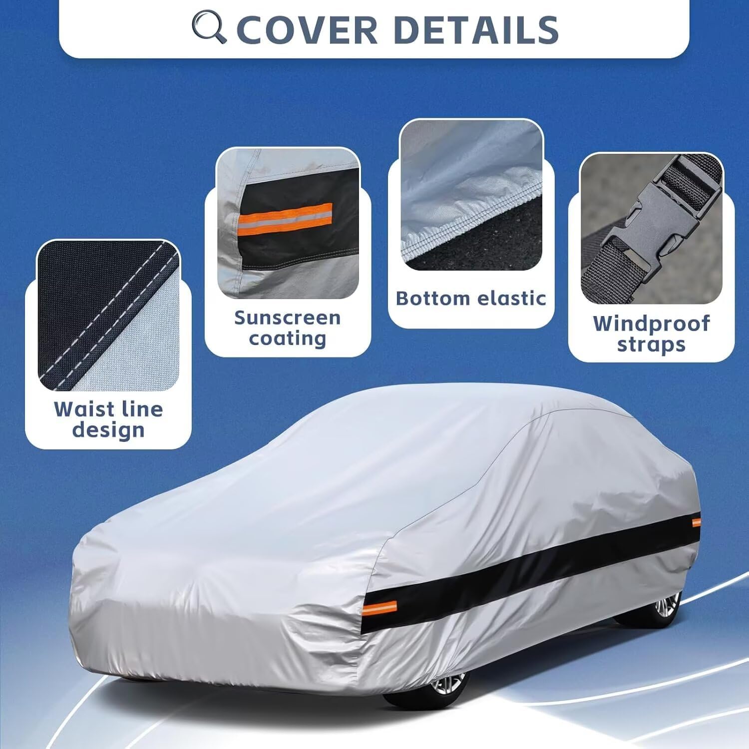Thumbnail 2 de Holthly 10 Layers Car Cover for Subaru BRZ (2012-2026) / Toyota 86 (2012-2021) – Waterproof All-Weather Outdoor Protection